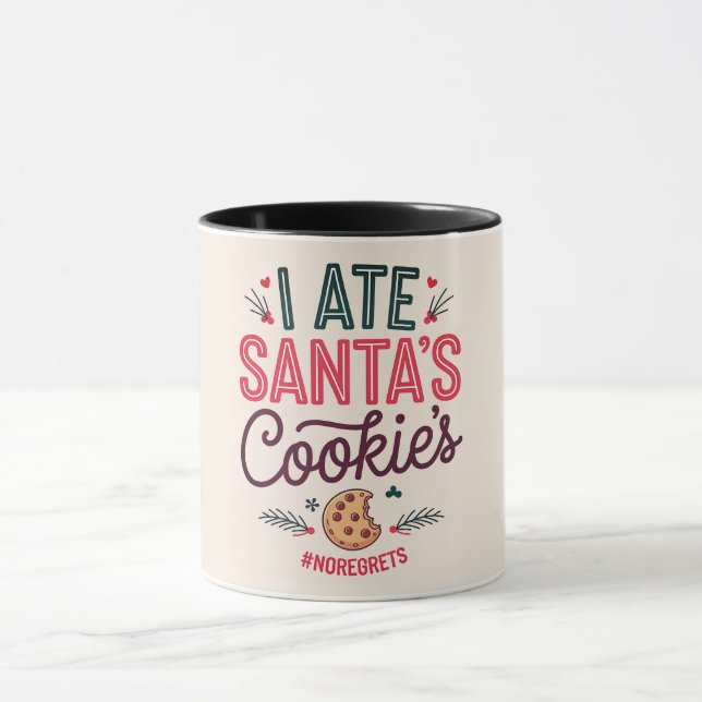 Taza Funny Christmas Santa's Cookie Coffee Mug (Centro)