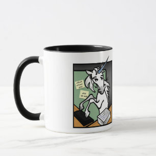 TAZA FUNNY CLERICAL UNICORN RINGER MUG
