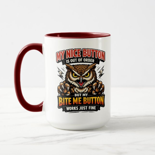 Taza Funny Co-Worker | My Nice Button Is Out of Order (Izquierda)
