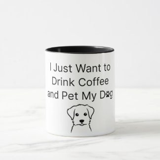 Taza Funny "Coffee and Dog" Sarcastic Quote Mug