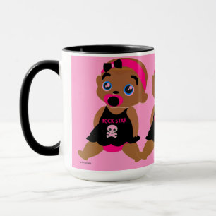 TAZA FUNNY COFFEE MUGS - ESTRELLA DE ROCK BEBÉ - CHICAS