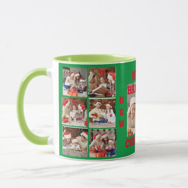 TAZA FUNNY COLLAGE DE FOTOS COMPLETO MERRY NAVIDAD 2 VE (Izquierda)
