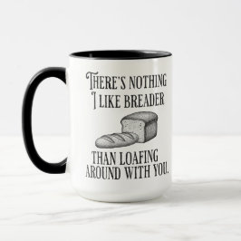 Taza Funny Couple's Pun Joke Bread Gift
