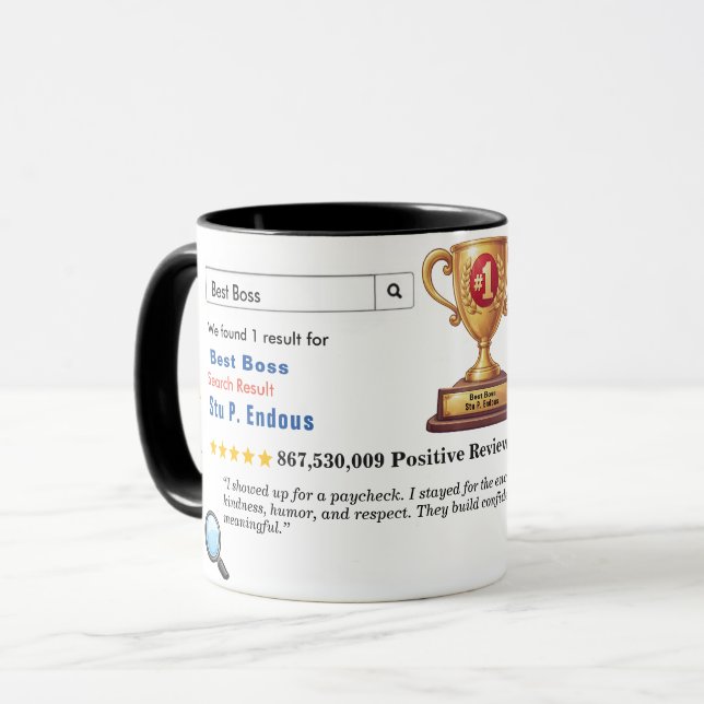 Taza Funny Custom Best Boss (Anverso izquierdo)