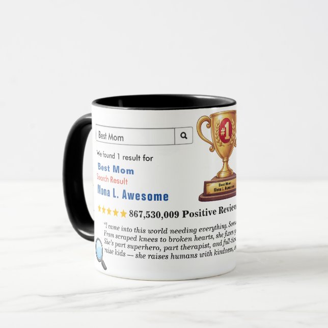Taza Funny Custom Best Mom (Anverso izquierdo)