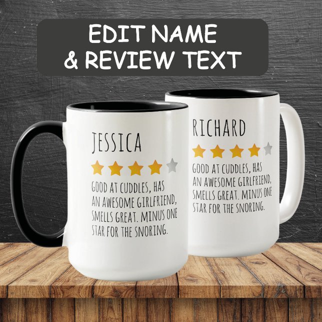 Taza Funny Custom Name 5 Star Review Mug para ella (Subido por el creador)