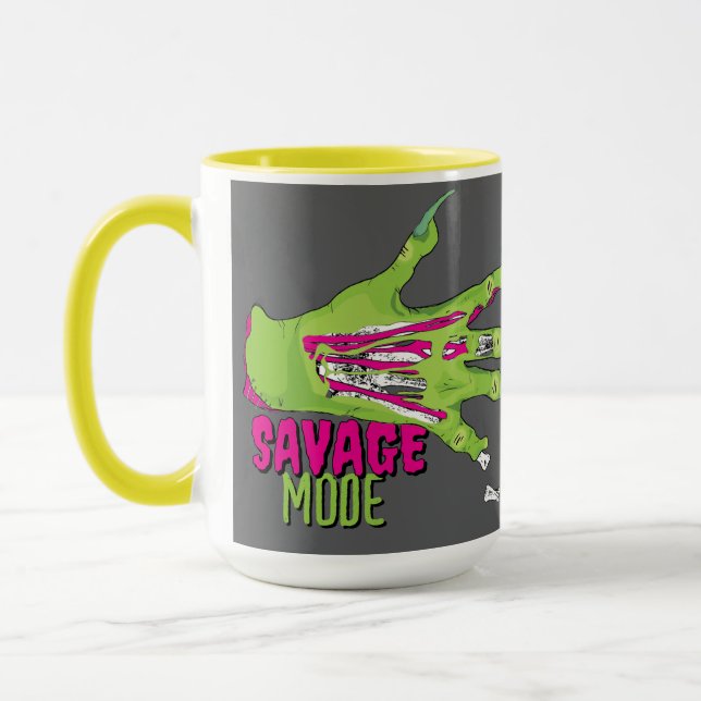 Taza Funny Cute Savage Mode Zombie Antidote Cargando (Izquierda)