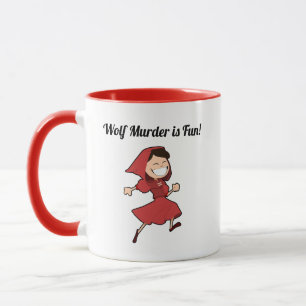Taza Funny Dark Fairy Tale Little Red Riding Hood