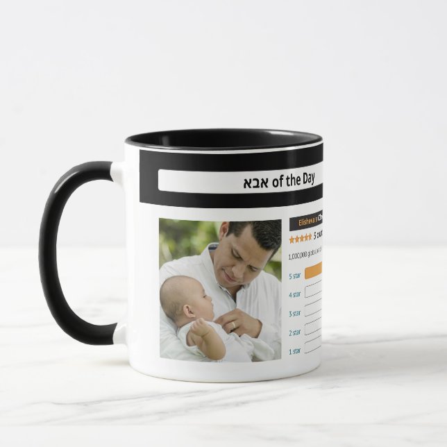 Taza Funny Día del Padre Judío Personalizado (Izquierda)