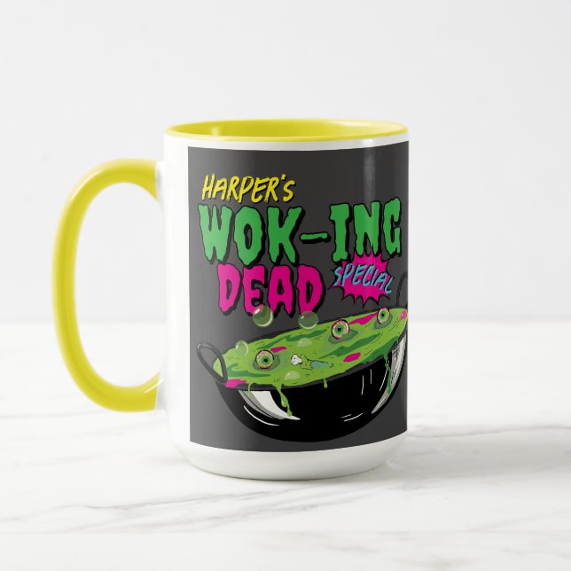 Taza Funny Divertido Personalizado Wok-ing Dead Especia (Izquierda)