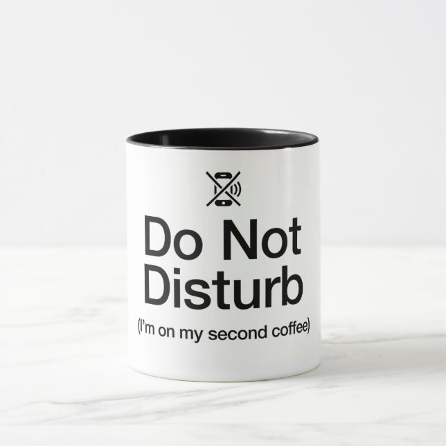 Taza Funny Do Not Disturb Coffee Mug-WFH Sarcastic Mug (Centro)