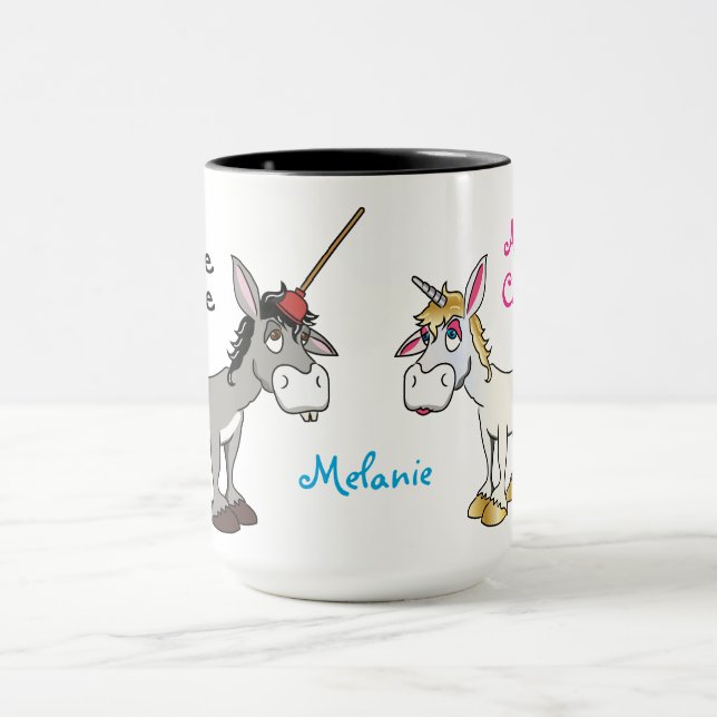 Taza Funny Donkey Unicorn personalizado (Centro)