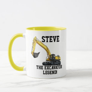 Taza Funny Excavator Legend Heavy Equipment Operator