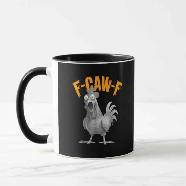Taza Funny F-Caw-F Chicken F-Caw-F Chicken Retro Classi (Izquierda)