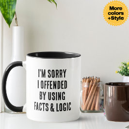Taza Funny Facts & Logic Sarcastic Coffee Mug Gift