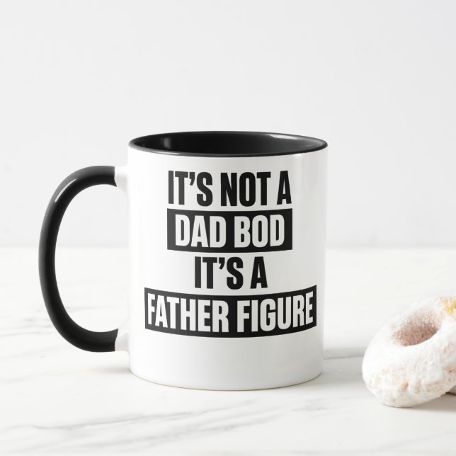 Taza Funny Father Figure Dad Bod Coffee Mug Gift (Con donut)