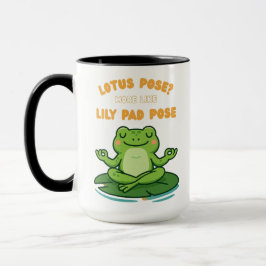 Taza Funny Frog Yoga Personalizado Lotus Lily Pad Pose