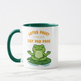 Taza Funny Frog Yoga Personalizado Lotus Lily Pad Pose