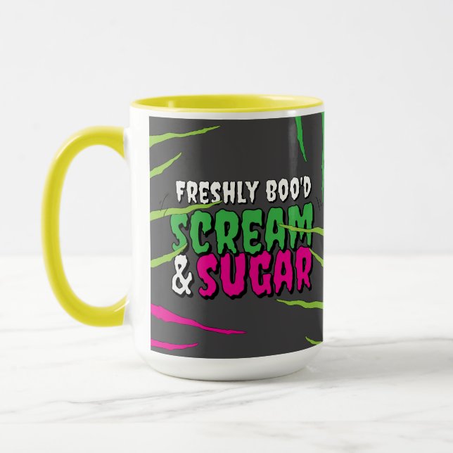 Taza Funny Fun Zombie Scratched Scream & Sugar  (Izquierda)