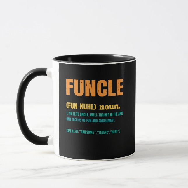 Taza Funny Funny Uncle Definition (Izquierda)