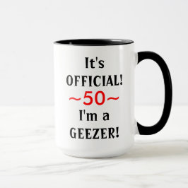 Taza Funny Geezer 50 Birthday Mug