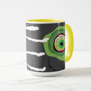 Taza Funny Ghoulish Scary Zombie Scratched