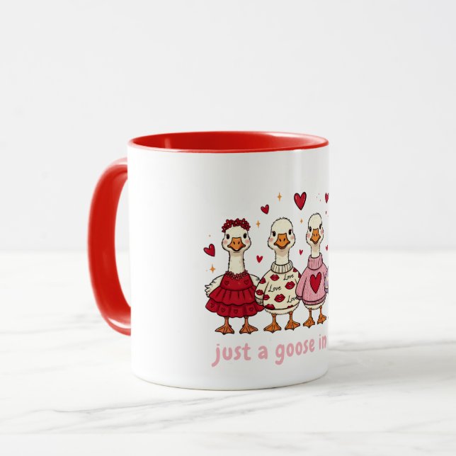 Taza Funny Goose Valentines Womens  (Anverso izquierdo)