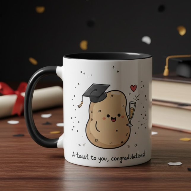 Taza Funny Graduation Kawaii Toast University Graduates (Subido por el creador)