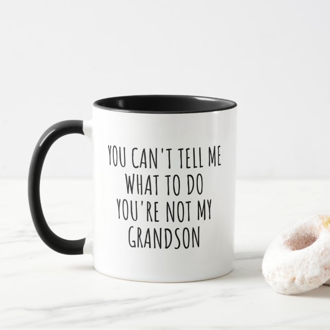Taza Funny Grandma Mug You're Not My Grandson (Con donut)