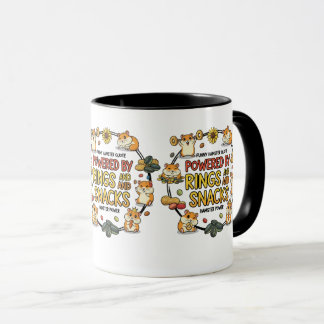 Taza Funny Hamster Rings and Snacks Quote