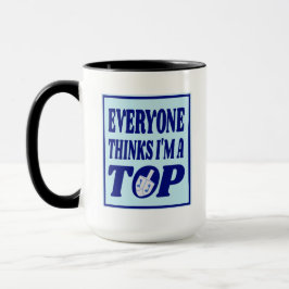Taza Funny I'm A Top Blue Hanukkah Joke Dreidel
