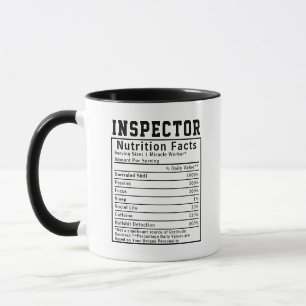 Taza Funny Inspector Nutrition Hechos Empleados