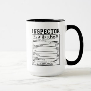 Taza Funny Inspector Nutrition Hechos Empleados