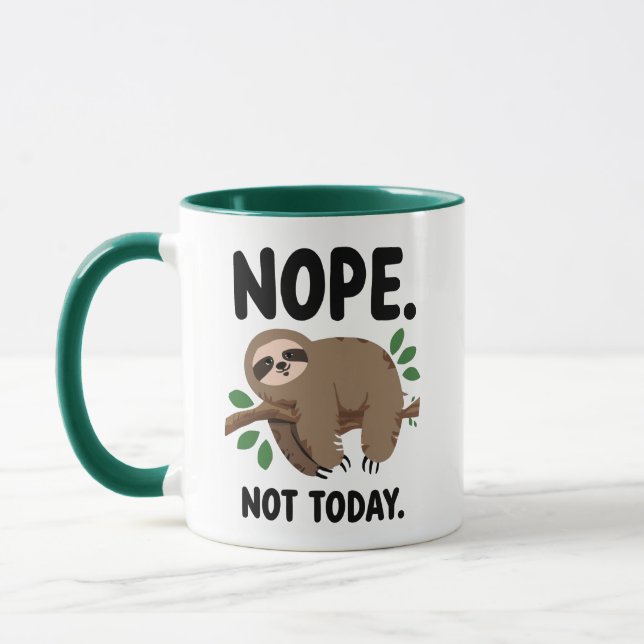 Taza Funny Introvert Humor with a Lazy Sloth (Izquierda)
