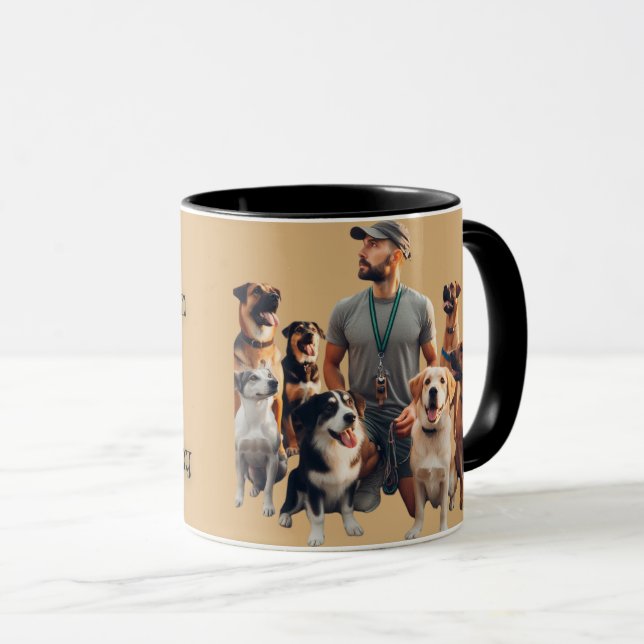 Taza Funny la formación de entrenador de perros para el (Anverso derecho)