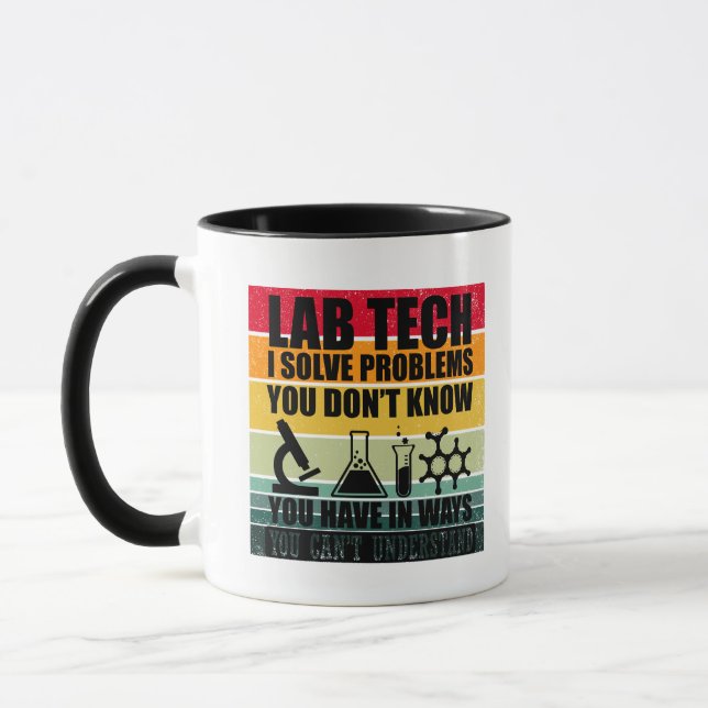 Taza Funny lab tech cita el humor de los técnicos de la (Izquierda)