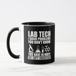 Taza Funny lab tech cita el humor de los técnicos de la