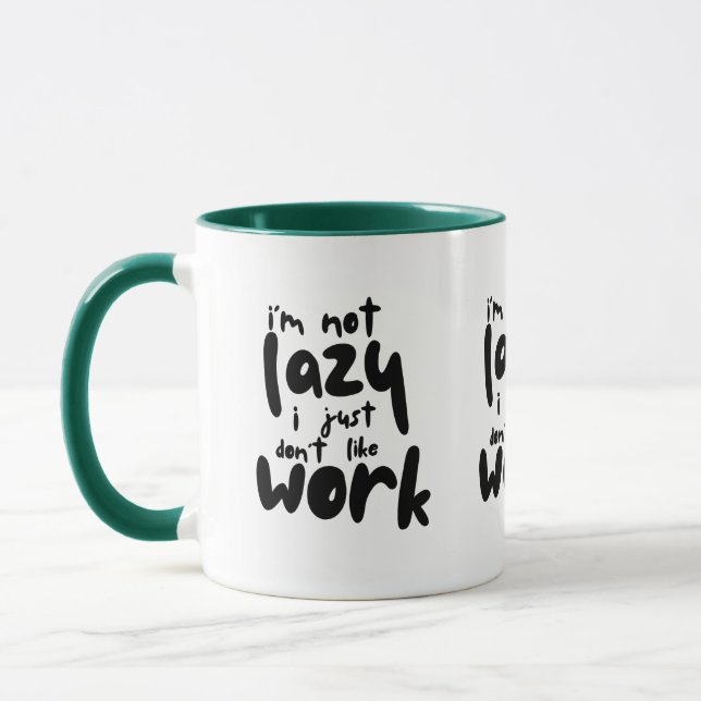 Taza Funny Lazy Work Sarcastic Office Quote Coffee Mug (Izquierda)
