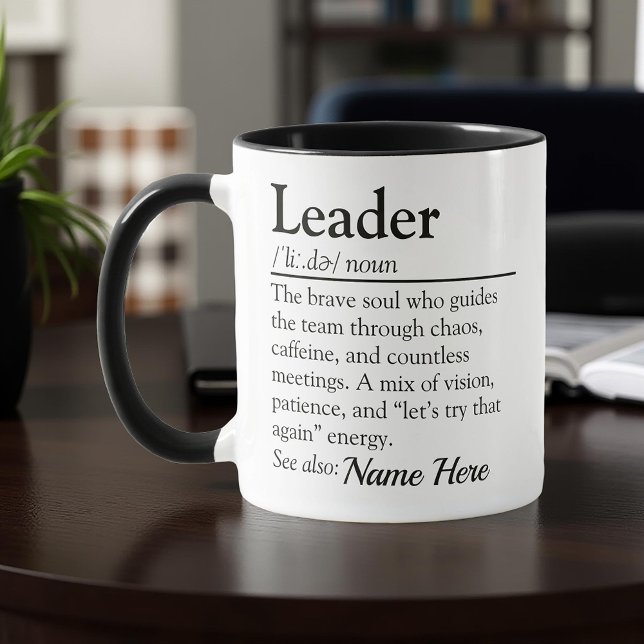 Taza Funny Leader Definition Personalized Appreciation (Subido por el creador)