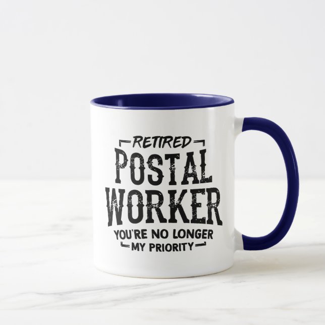 Taza Funny Mailman, jubilado de trabajador postal retir (Derecha)