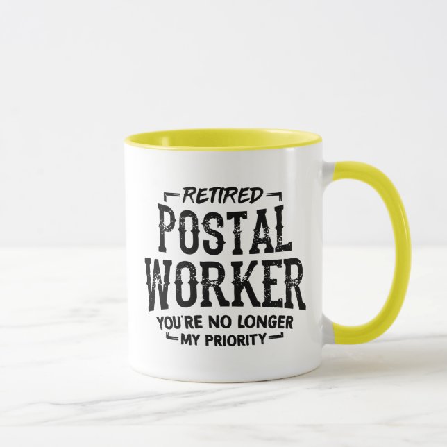 Taza Funny Mailman, jubilado de trabajador postal retir (Derecha)
