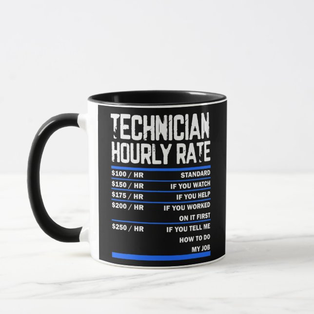 Taza Funny Maintenance Technician for Techy Person Men (Izquierda)