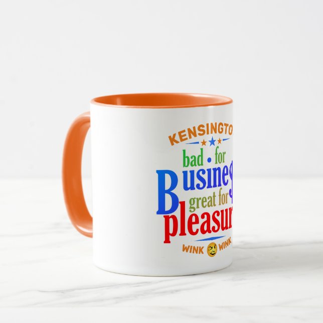 Taza FUNNY Malo para los negocios Gran para el placer (Anverso izquierdo)