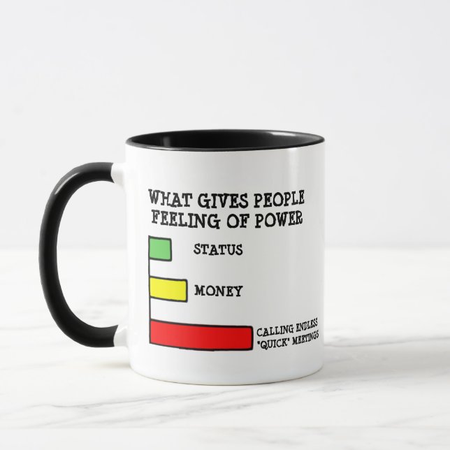 Taza Funny Meeting Mug - Sarcastic Office Coffee Cup (Izquierda)