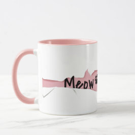 Taza Funny “Meow” Cat with Glasses Design