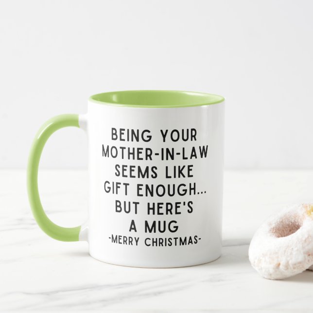Taza Funny Mother In Law Mug Christmas gift for MIL (Con donut)