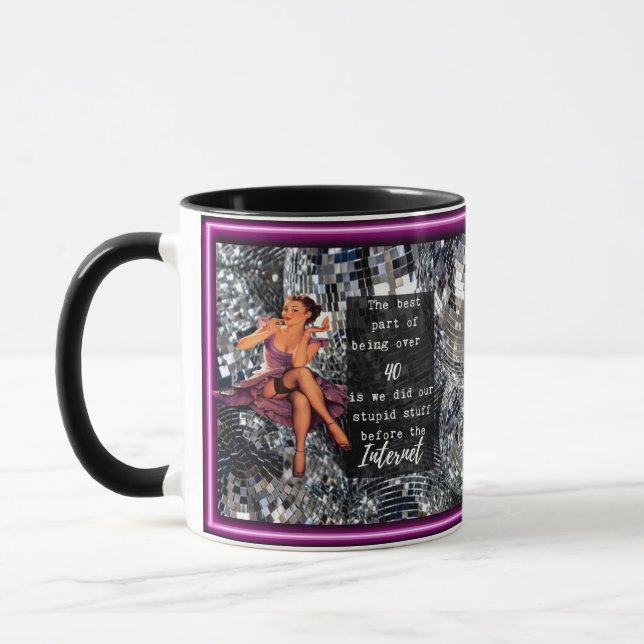 Taza Funny Mug Coffee Best Friend Gift "Over 40" (Izquierda)