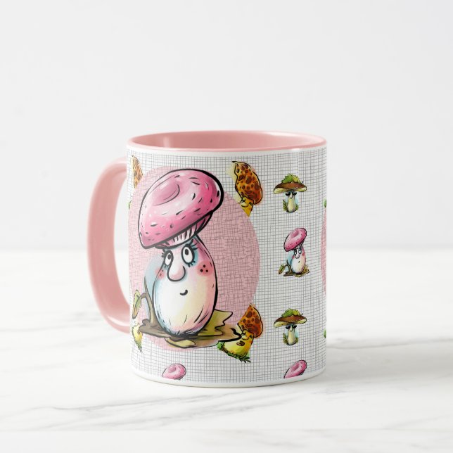 Taza Funny Mushroom Personalizado Mug (Anverso izquierdo)
