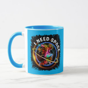 TAZA FUNNY NECESITO ESPACIO ASTRONAUT GALAXY