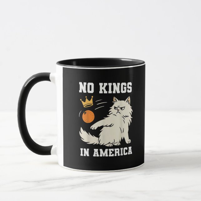 Taza Funny No Kings in America Retro Classic Style (Izquierda)